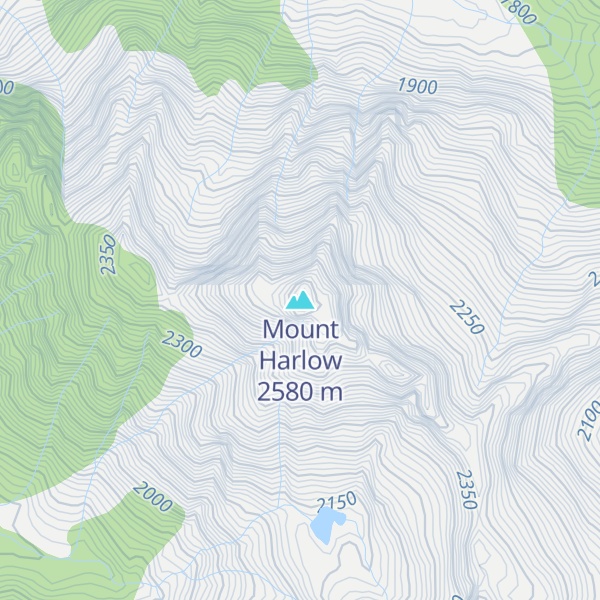 Map of Mount Harlow