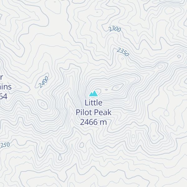 Map of Little Pilot Peak