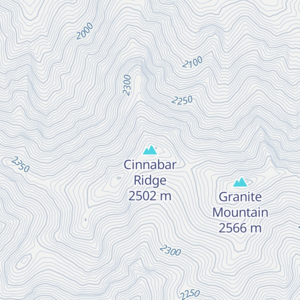 Map of Cinnabar Ridge