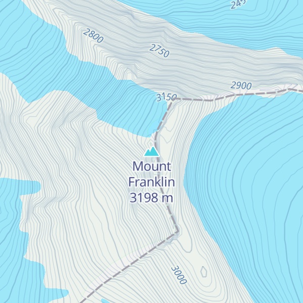 Map of Mount Franklin