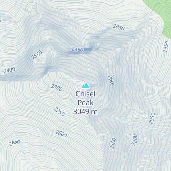 Map of Chisel Peak
