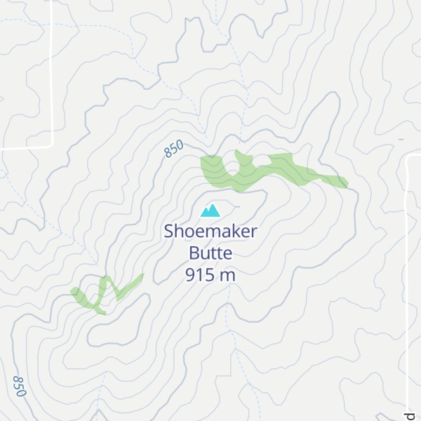 Map of Shoemaker Butte