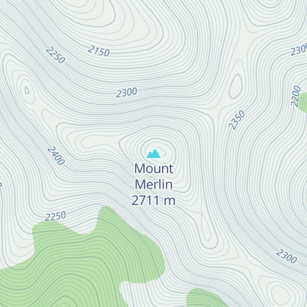 Map of Mount Merlin