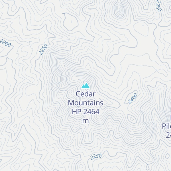 Map of Cedar Mountains HP