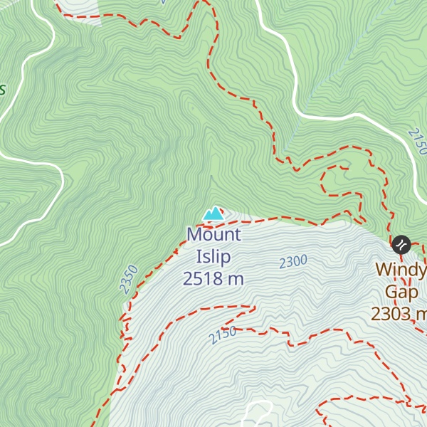 Map of Mount Islip