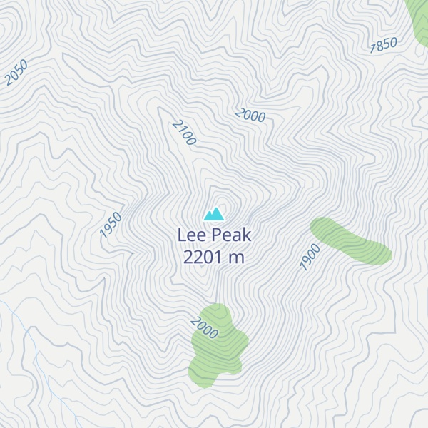 Map of Lee Peak