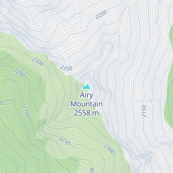 Map of Airy Mountain