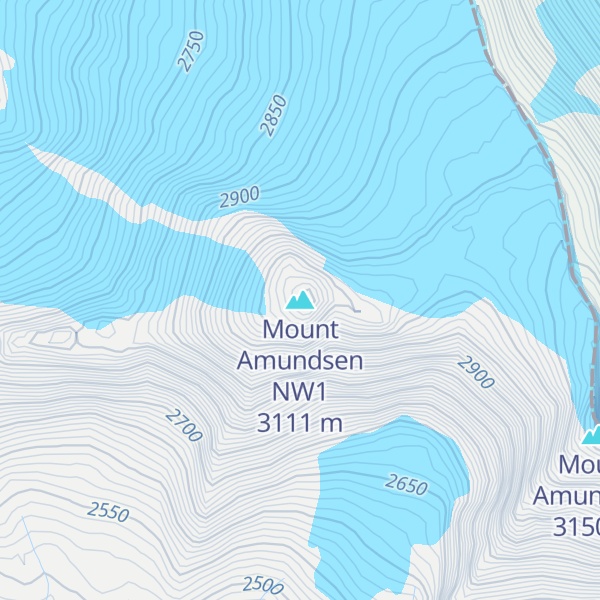 Map of Mount Amundsen NW1