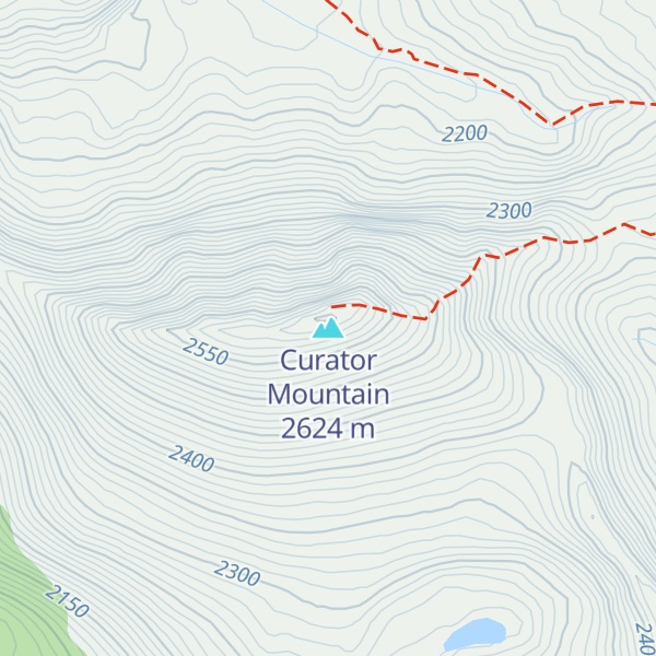 Map of Curator Mountain