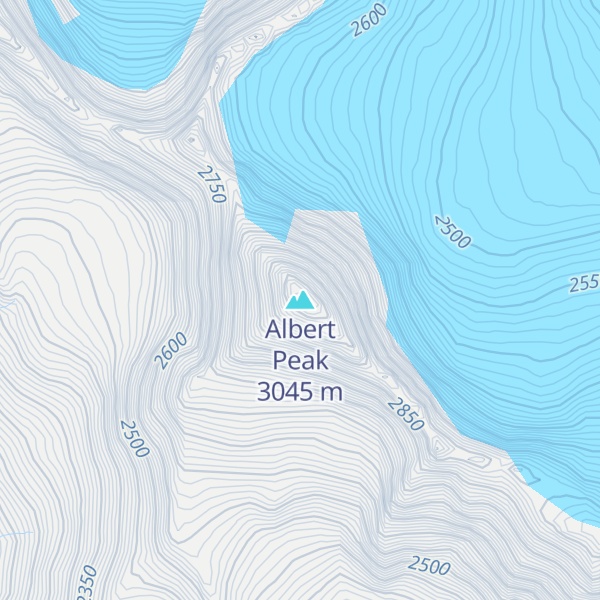 Map of Albert Peak