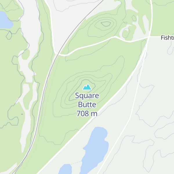 Map of Square Butte