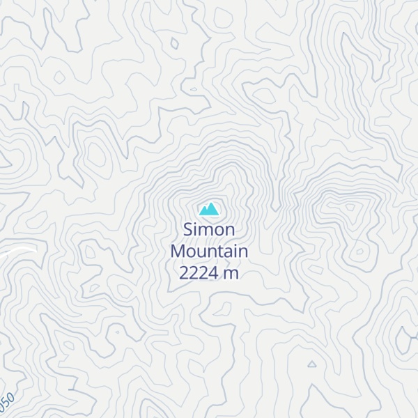 Map of Simon Mountain