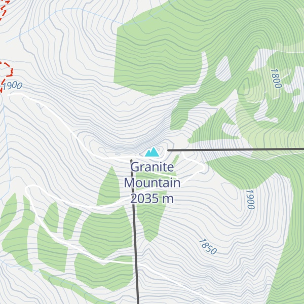 Map of Granite Mountain