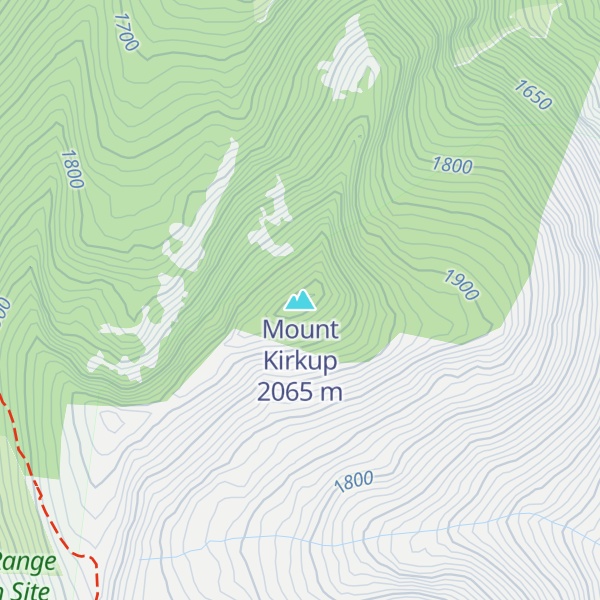 Map of Mount Kirkup