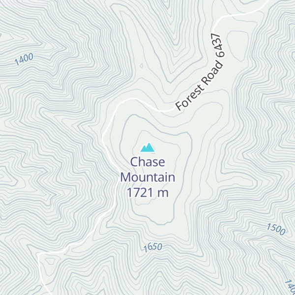 Map of Chase Mountain