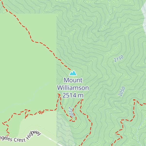 Map of Mount Williamson