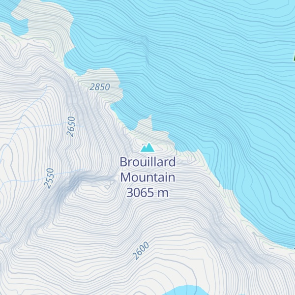 Map of Brouillard Mountain