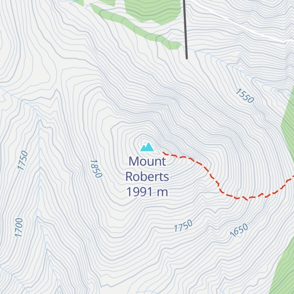 Map of Mount Roberts