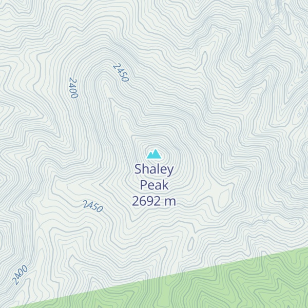 Map of Shaley Peak