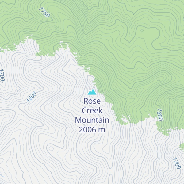 Map of Rose Creek Mountain