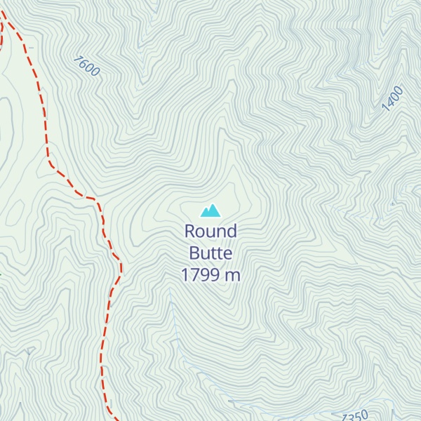 Map of Round Butte