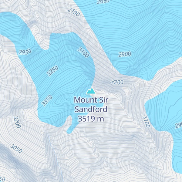 Map of Mount Sir Sandford
