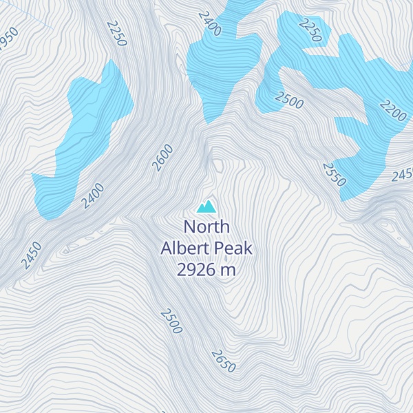 Map of North Albert Peak