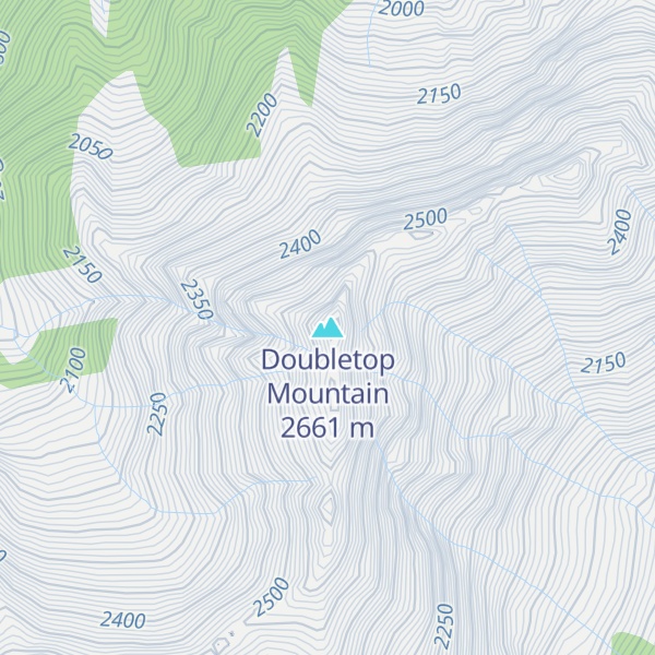 Map of Doubletop Mountain
