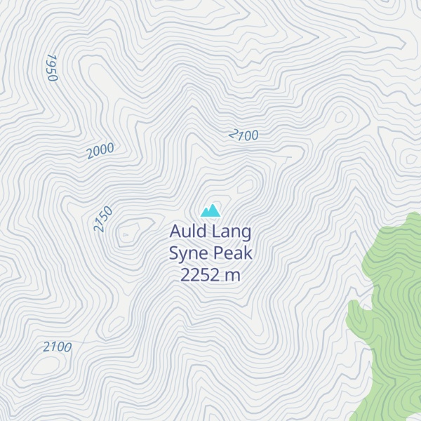 Map of Auld Lang Syne Peak