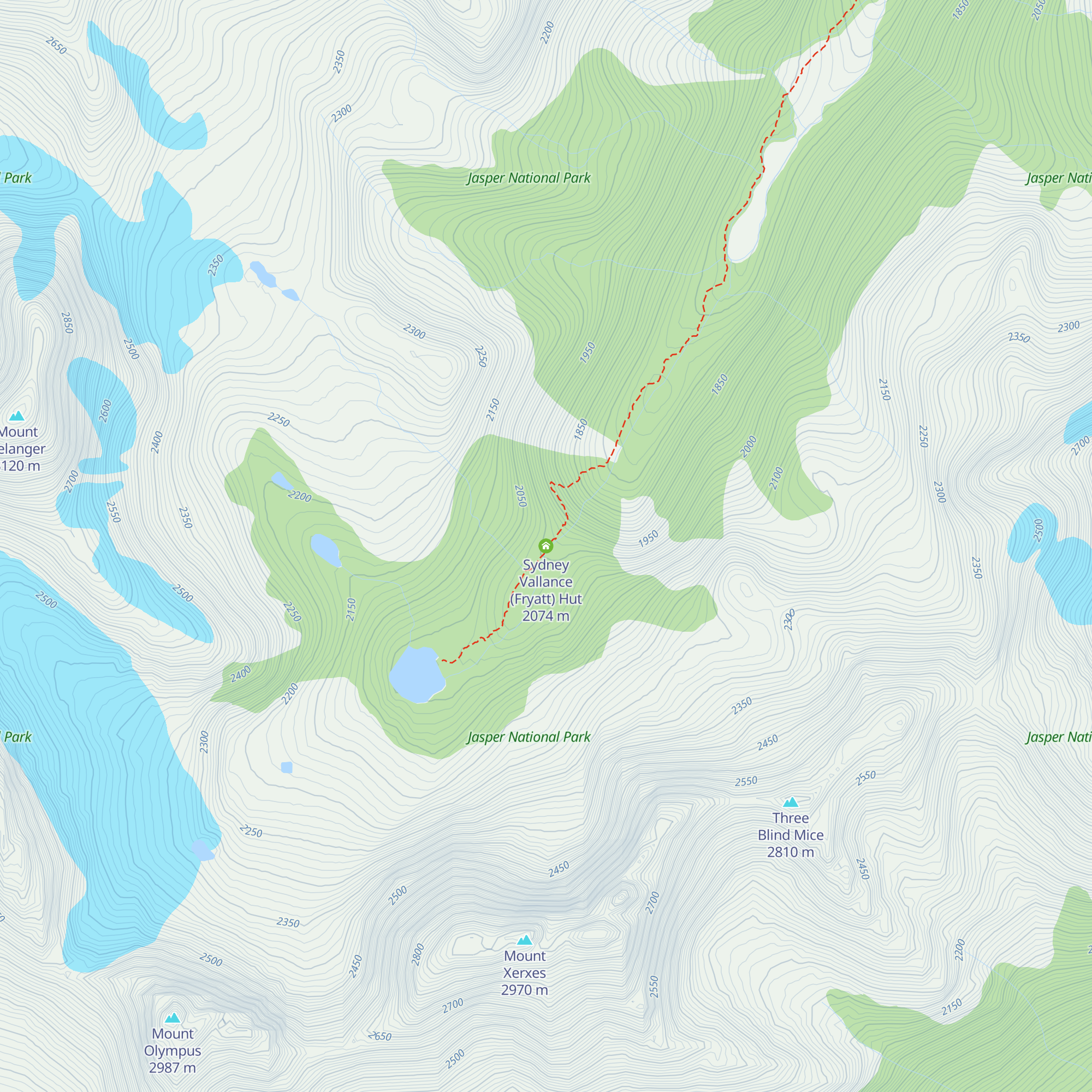 Sydney Vallance (Fryatt) Hut map
