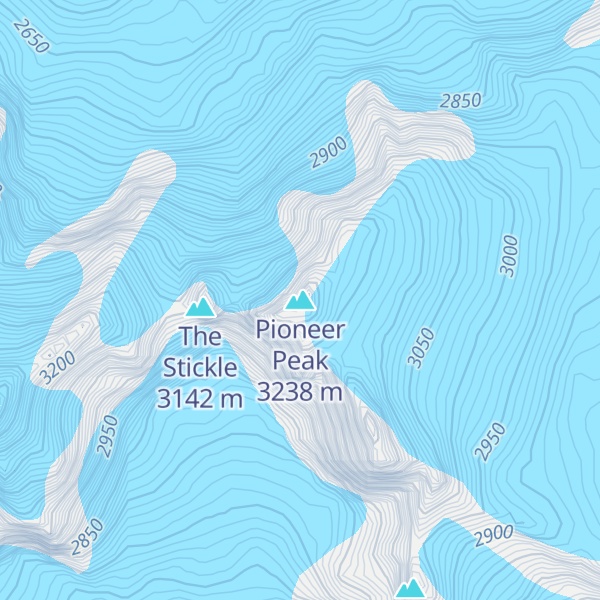 Map of Pioneer Peak