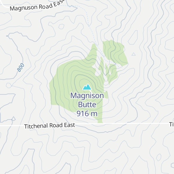 Map of Magnison Butte