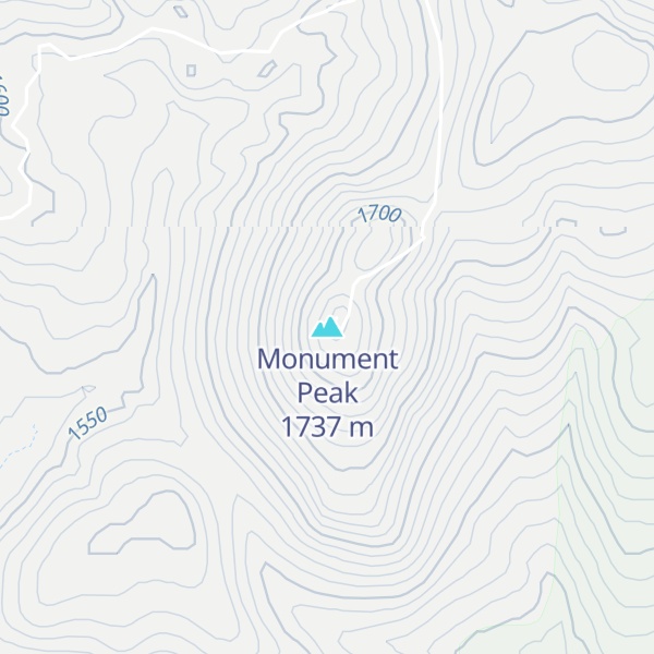 Map of Monument Peak
