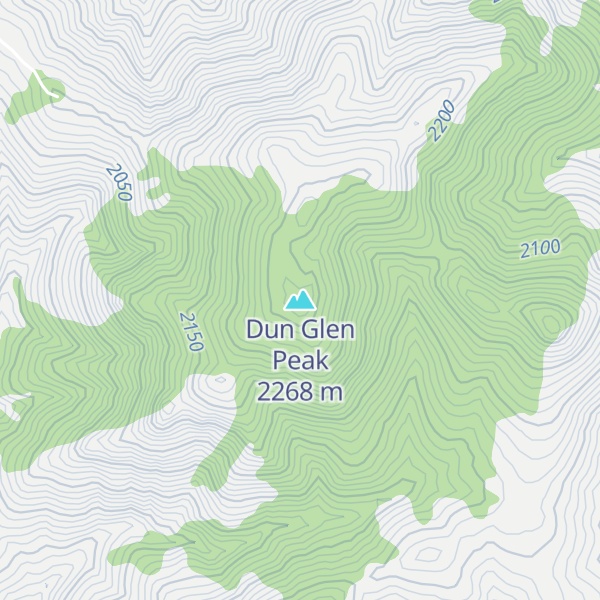 Map of Dun Glen Peak