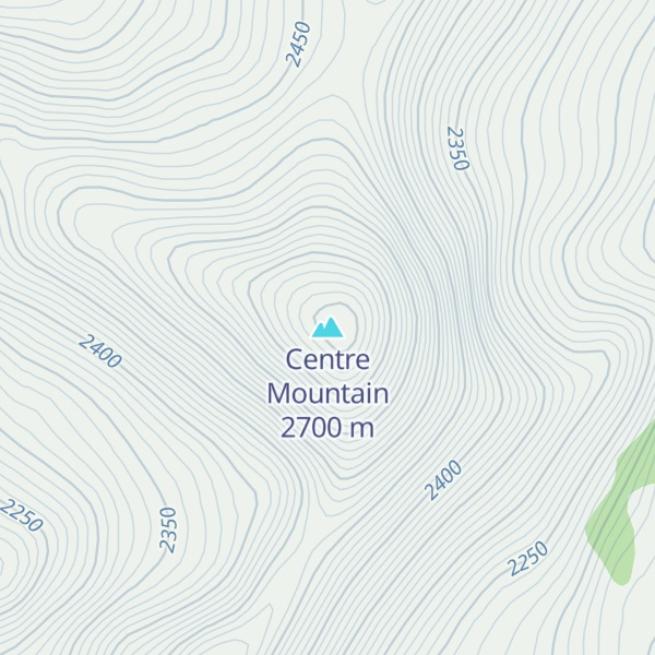 Map of Centre Mountain