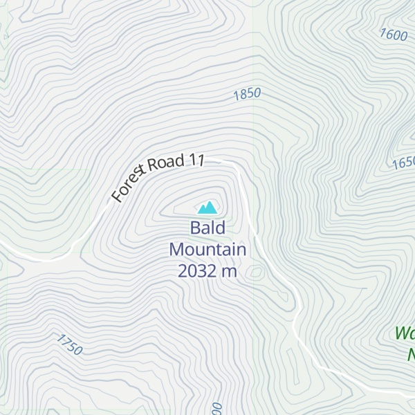 Map of Bald Mountain