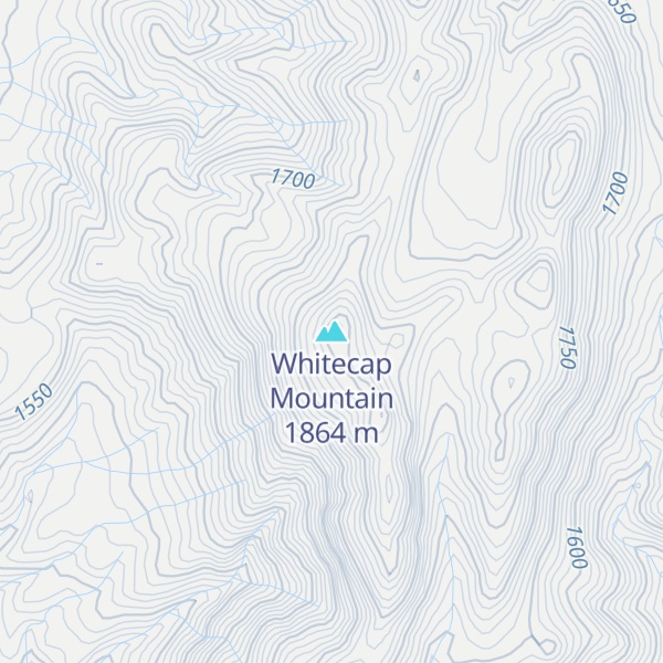 Map of Whitecap Mountain