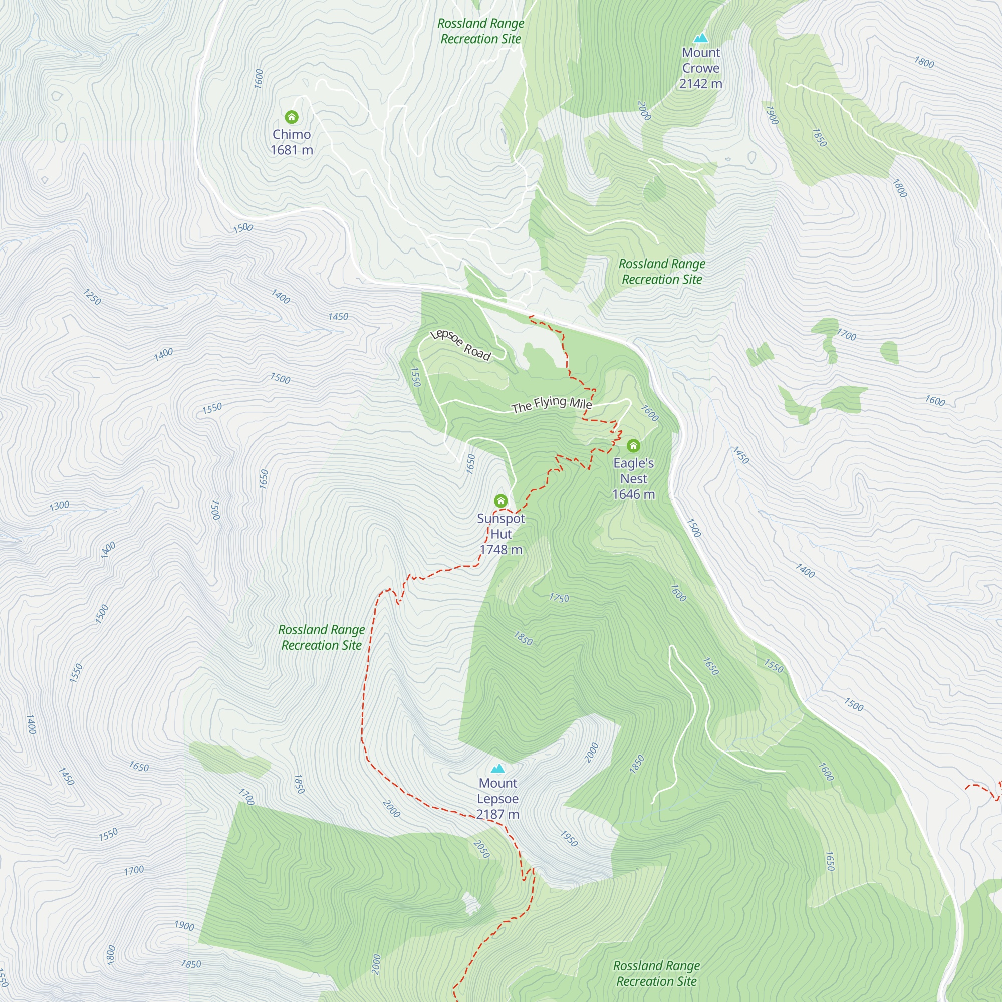 Sunspot Hut map