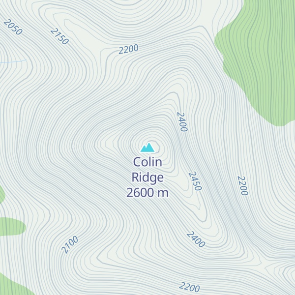 Map of Colin Ridge