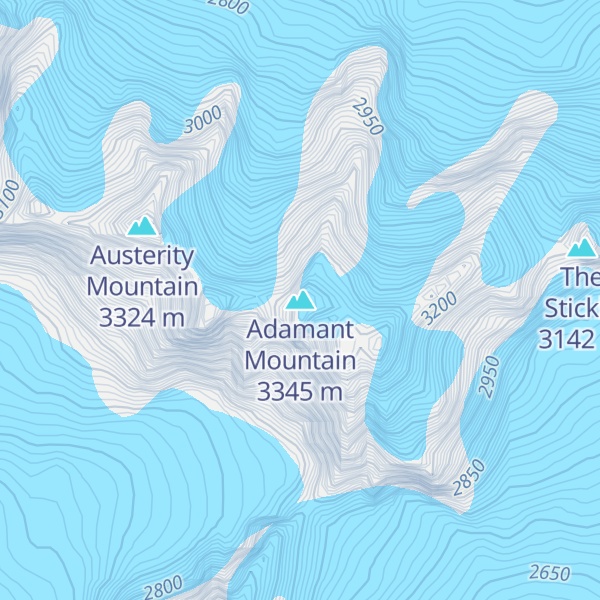 Map of Adamant Mountain