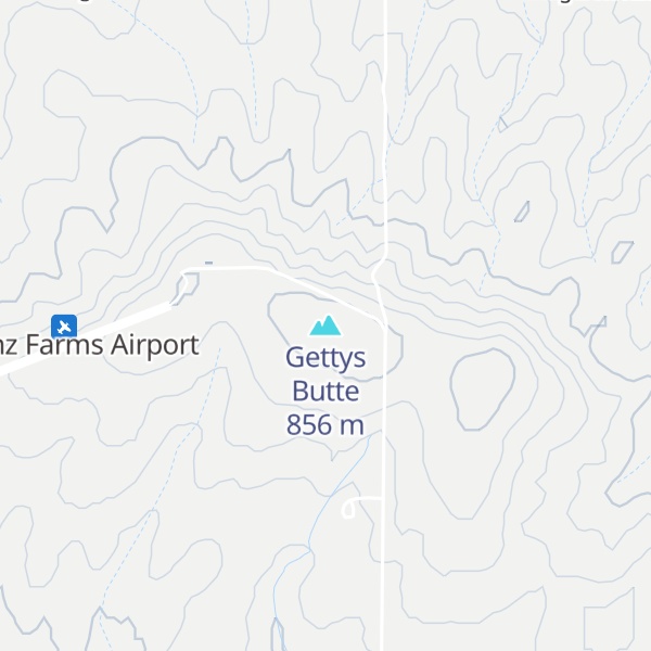 Map of Gettys Butte