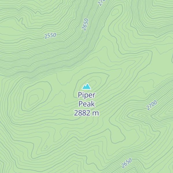 Map of Piper Peak