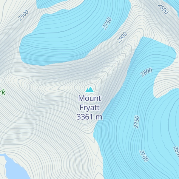 Map of Mount Fryatt