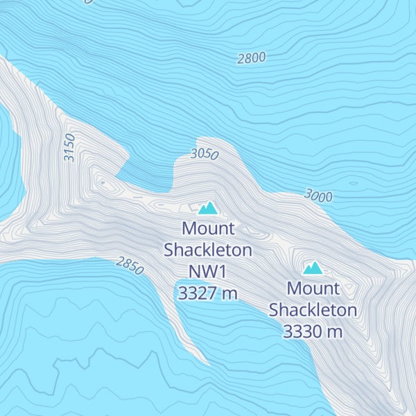 Map of Mount Shackleton NW1