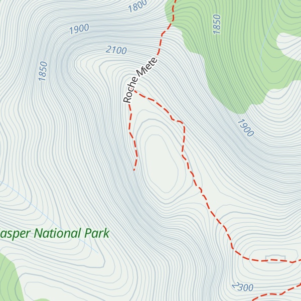 Map of Roche Miette