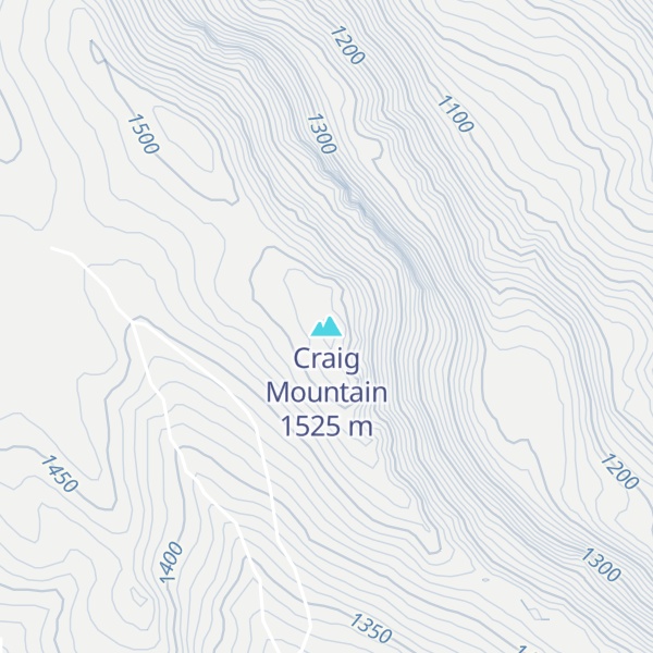 Map of Craig Mountain