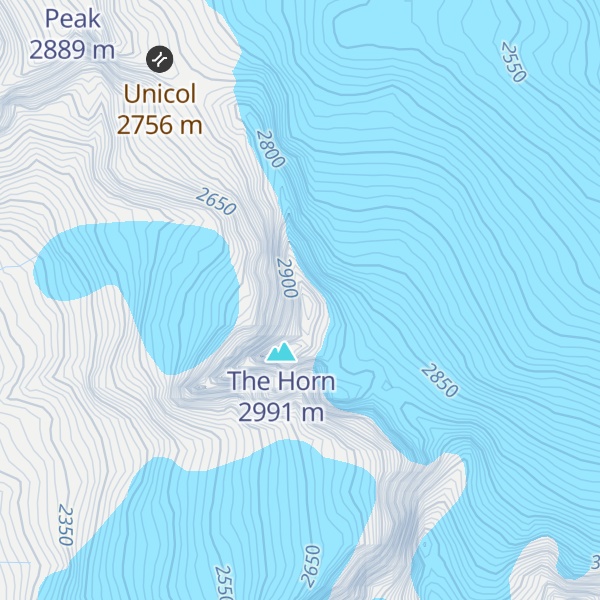 Map of Unicorn Mountain