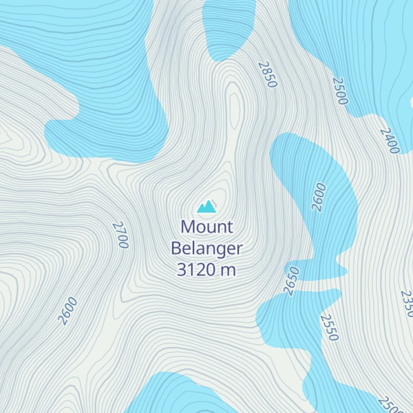 Map of Mount Belanger
