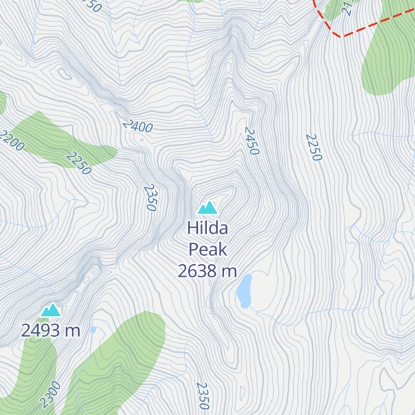 Map of Hilda Peak