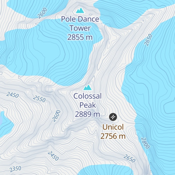 Map of Colossal Peak